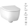 Комплект инсталляции GEBERIT ICON 500,060.TC.I с кнопкой смыва подвесным унитазом и крышкой-сиденьем микролифт
