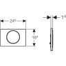 Смывная клавиша GEBERIT SIGMA 10 115,758.KN.1